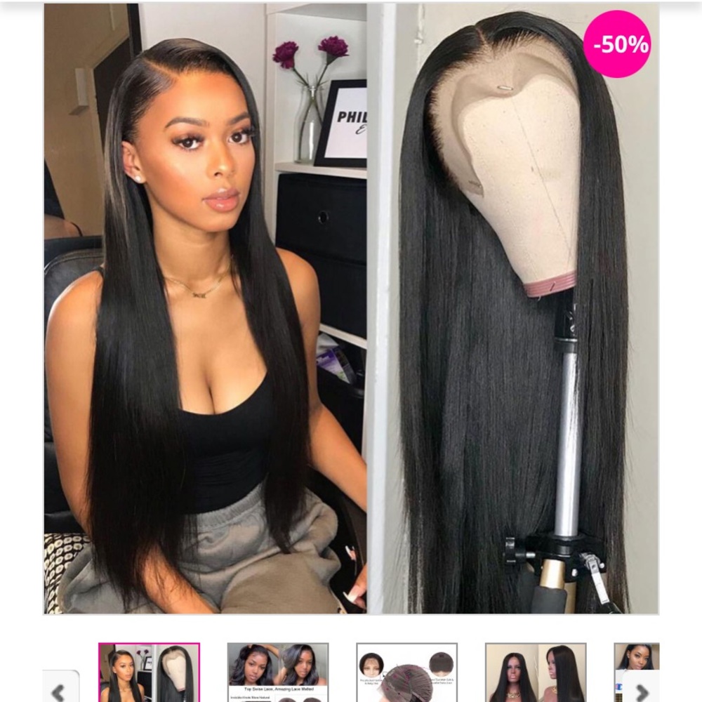 Straight lacefront wig